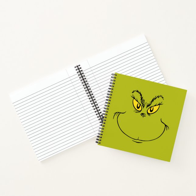 How the Grinch Stole Christmas Face Notebook (Inside)