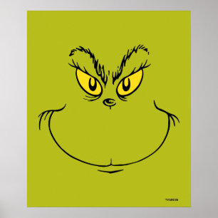 How the Grinch Stole Christmas Face Poster