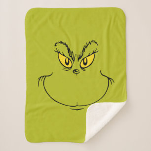 How the Grinch Stole Christmas Face Sherpa Blanket