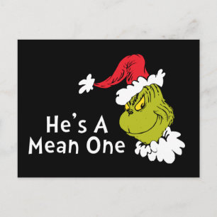 How the Grinch Stole Christmas He's A Mean One Postcard