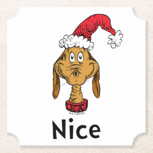 How the Grinch Stole Christmas   Max is Nice Paper Coaster