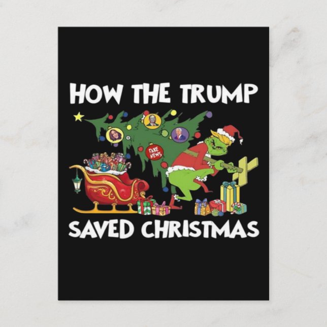 How The Trump Saved Christmas Enclosure Card (Front)
