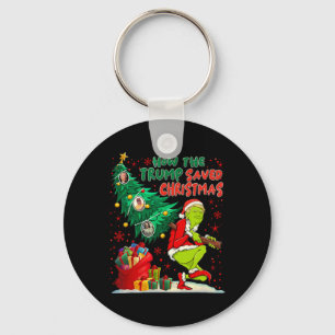 How The Trump Saved Christmas Funny Christmas Trum Key Ring