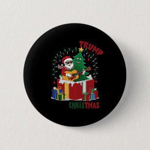 How The Trump Saved Christmas Funny Holiday Christ 6 Cm Round Badge