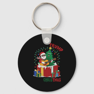 How The Trump Saved Christmas Funny Holiday Christ Key Ring