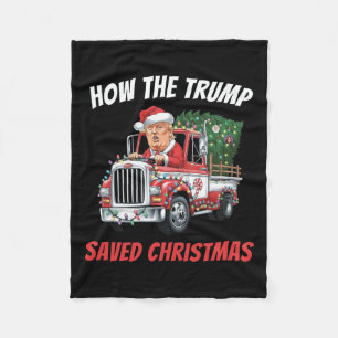 How The Trump Saved Christmas Funny Trump Shirts 2 Fleece Blanket