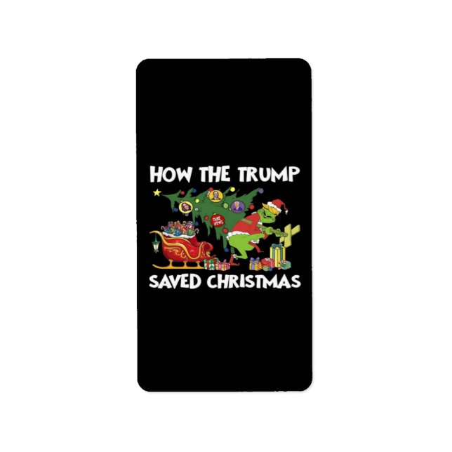 How The Trump Saved Christmas Label (Front)