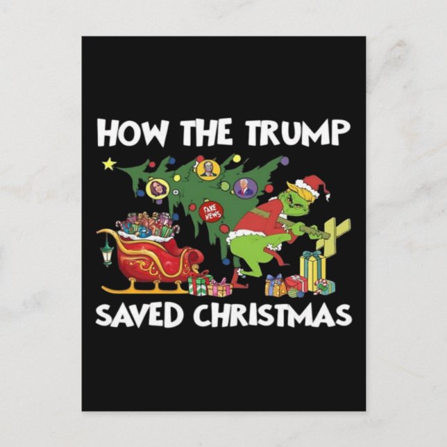How The Trump Saved Christmas Postcard (Front)