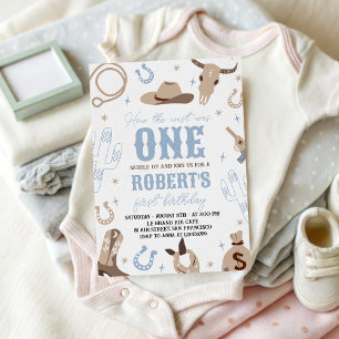 How the West Was One 1st Birthday Invite