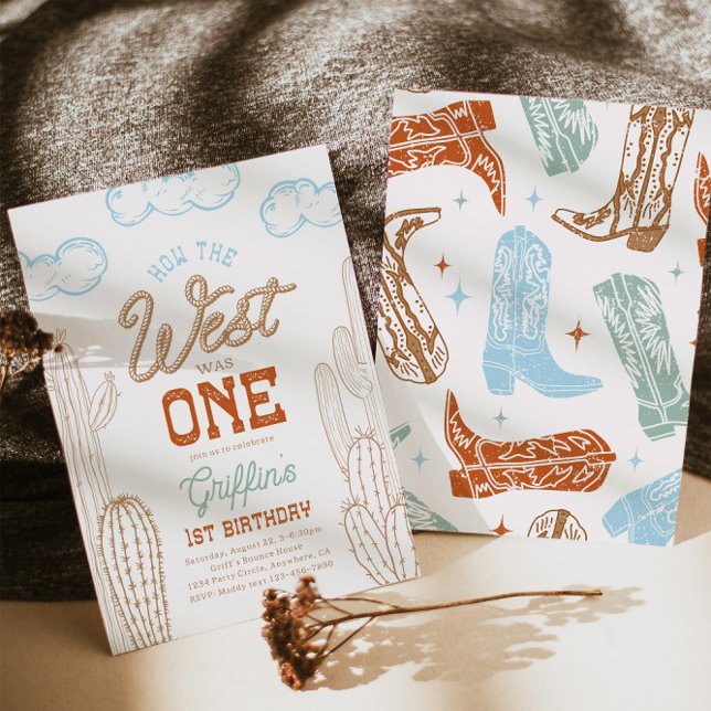 How the West was One Birthday Invitation (Creator Uploaded)