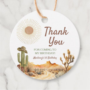 How The West Was One Birthday Party Cowboy Favour Tags