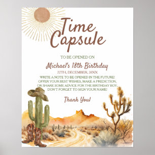 How The West Was One Birthday Time Capsule Poster