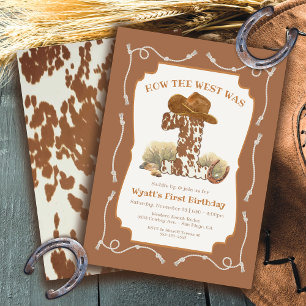 How the west was One Cowboy Birthday Party Invitation