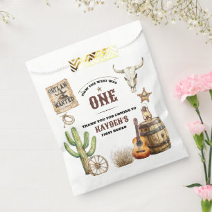 How the West was One First Birthday Party Favour Bags