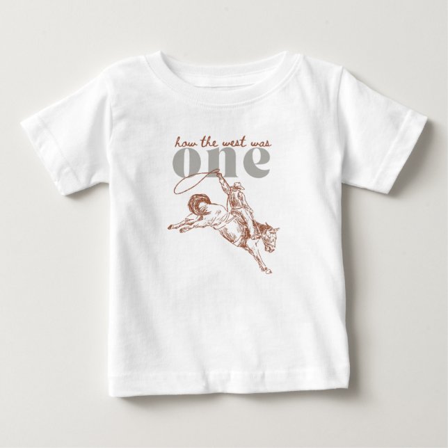 How the West was ONE First Birthday Shirt (Front)
