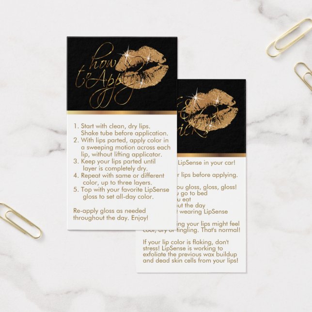 How to Apply & Tips -  Gold Glitter Lips (Office)