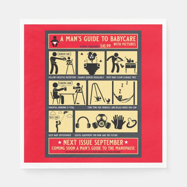 How To Be A Dad Guide Napkin (Front)