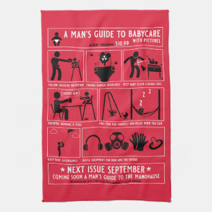 How To Be A Dad Guide Tea Towel