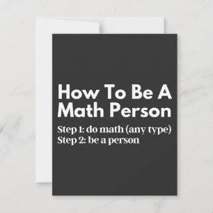 How To Be A Math Person