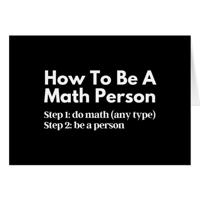 How To Be A Math Person (Front Horizontal)