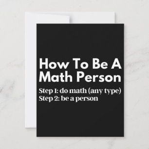 How To Be A Math Person Save The Date