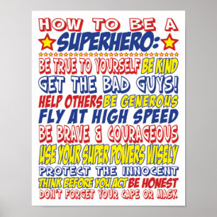 How to be a Superhero Print