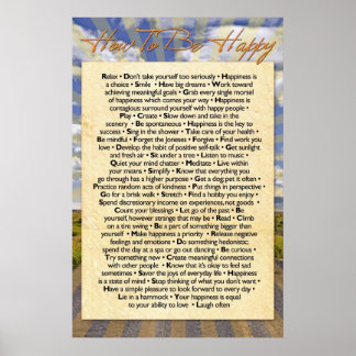 How To Be Happy Poster