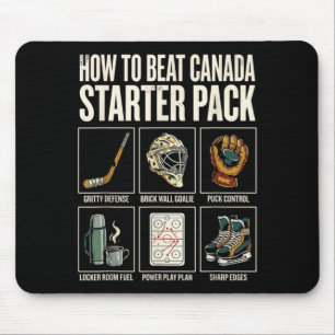 How To Beat Canada Starter Pack Funny Hockey Mouse Mat