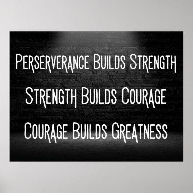 How to Build Greatness - Motivational Poster (Front)