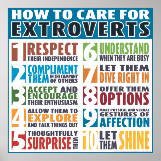 How To Care For Extroverts (Bold) Poster