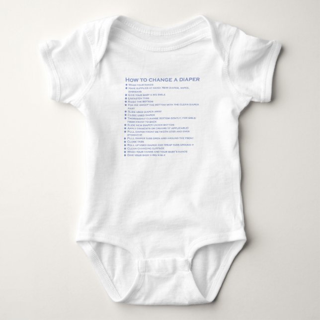 How to change a diaper baby bodysuit (Front)