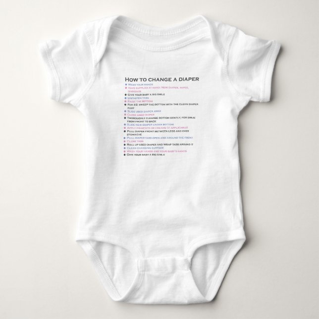 How to change a diaper baby bodysuit (Front)