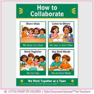 How to Collaborate Classroom Anchor Chart