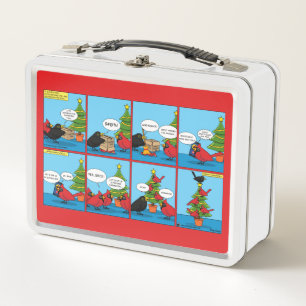 How to Decorate a Christmas Tree Comic Metal Lunch Box