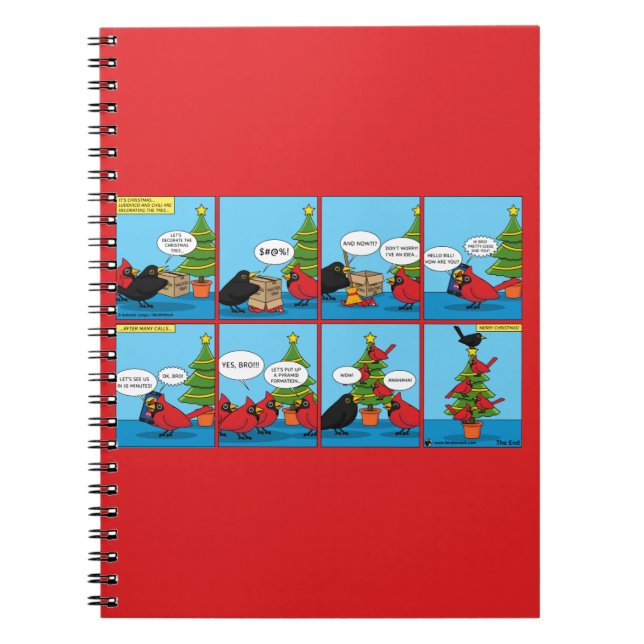 How to Decorate a Christmas Tree Comic Notebook (Front)