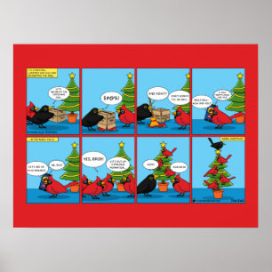 How to Decorate a Christmas Tree Comic Poster