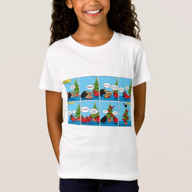 How to Decorate a Christmas Tree Comic T-Shirt (Front)