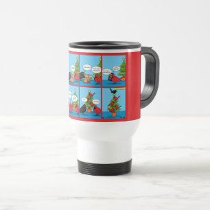 How to Decorate a Christmas Tree Comic Travel Mug