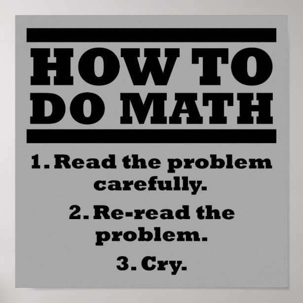 Funny Math Posters & Prints Zazzle UK