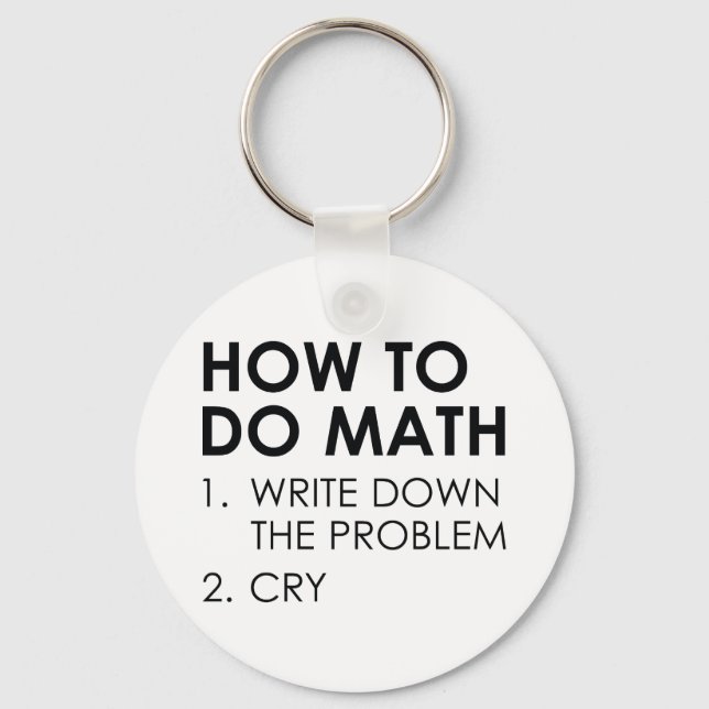 How To Do Math Key Ring (Front)