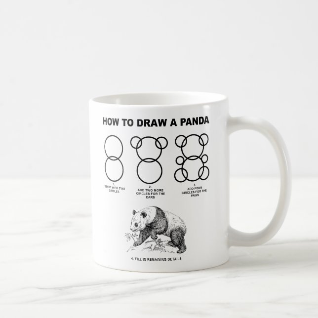 How to Draw a Panda Funny Mug (Right)
