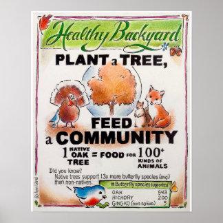 How to Feed Wildlife - Plant a Tree poster