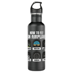 How to fly an Aeroplane Aviation Commercial Airlin 710 Ml Water Bottle