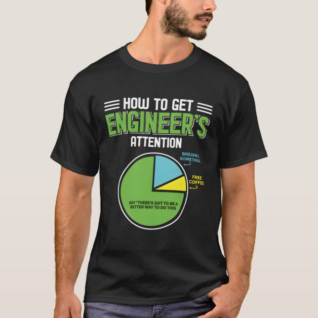 How To Get Engineers Attention Engineering Compute T-Shirt (Front)