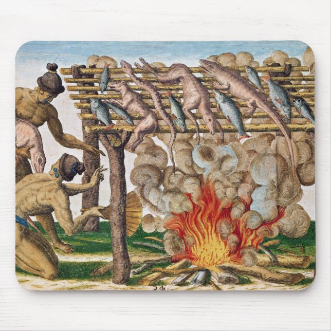 How to grill animals, from 'Brevis Narratio' Mouse Mat (Front)