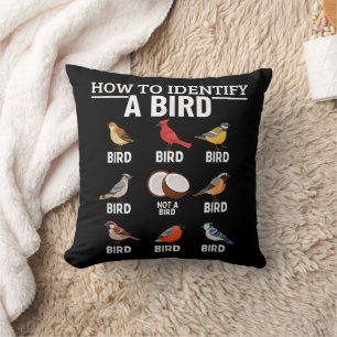 How To Identify A Bird Funny Bird Watching Cushion