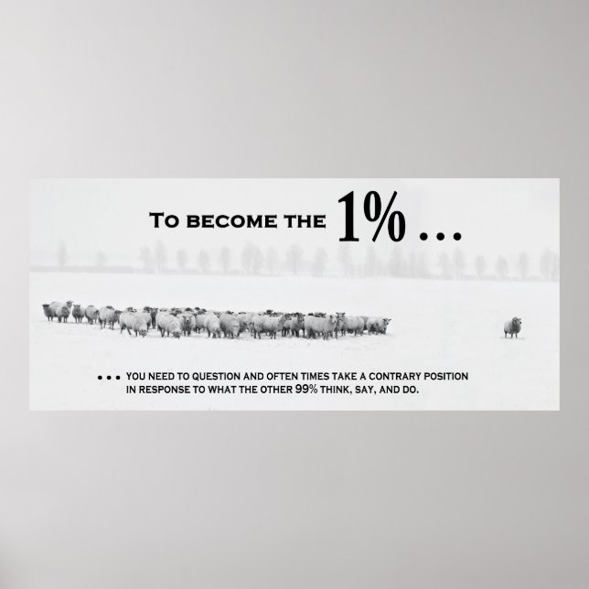 How to Join the Exclusive 1% Club Poster (Front)