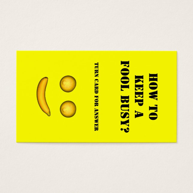 How To Keep A Fool Busy (Front)