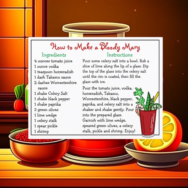 How to make a Bloody Mary Recipe Card (Creator Uploaded)