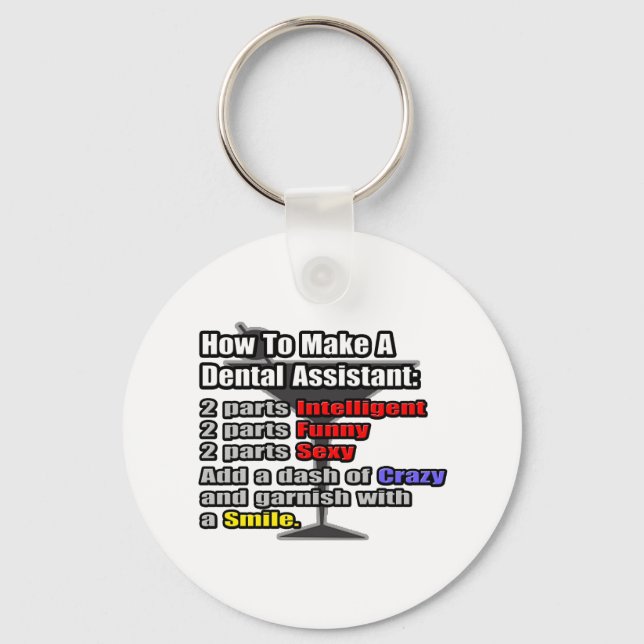 How To Make a Dental Assistant Key Ring (Front)